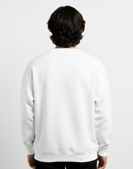 Solid White Unisex Sweatshirt