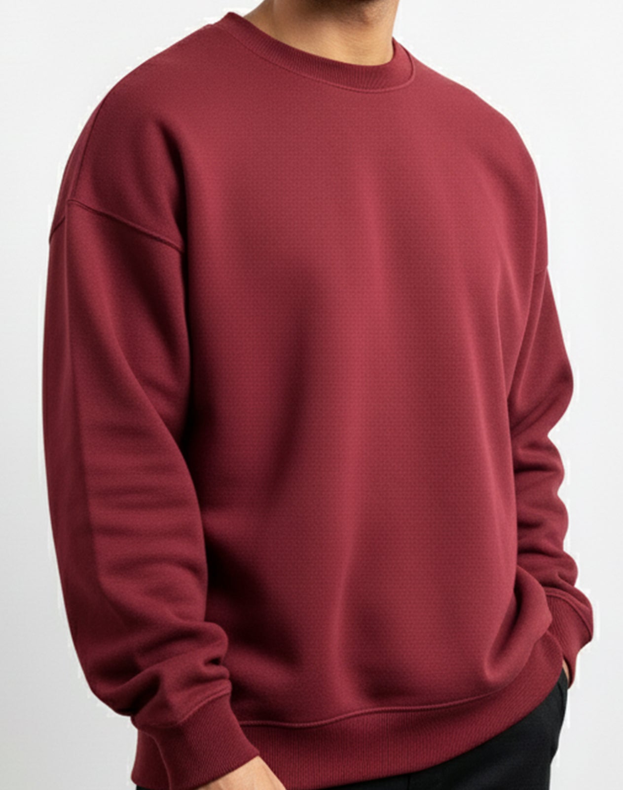 Solid Red Unisex Sweatshirt