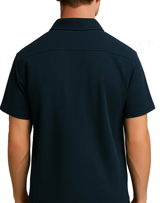 Solid Pearl Blue Box Fit Shirt