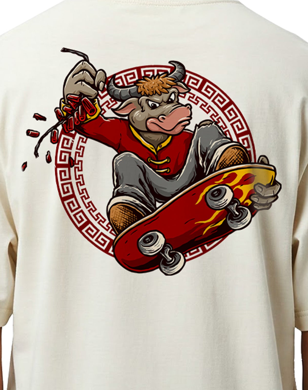 Bull White Oversize T-shirt