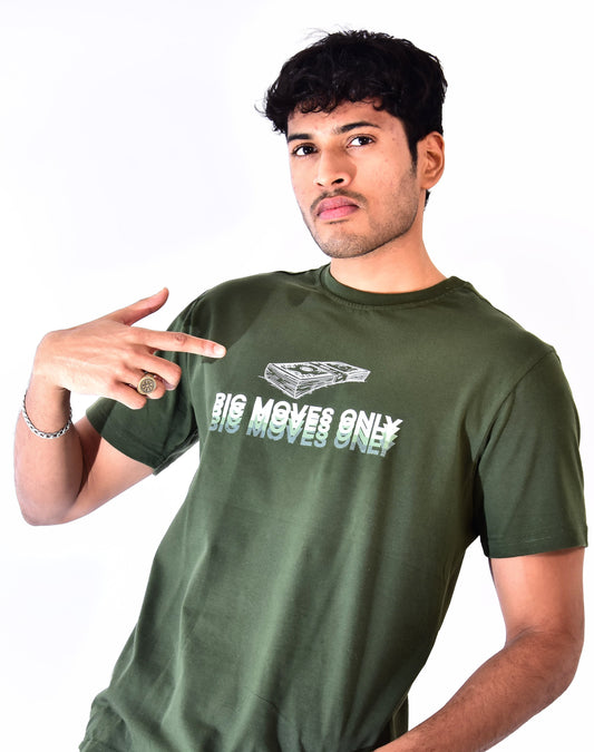 Big Moves - Olive Regular Fit T-shirt