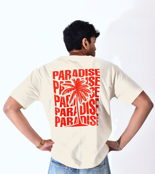 Paradise - Off White Oversize T-shirt