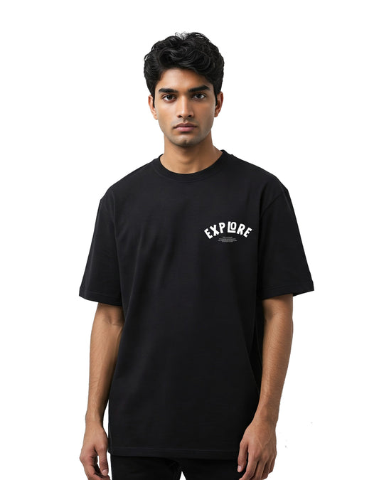 Explore - Black Oversize T-shirt
