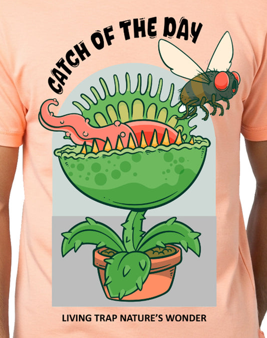 Fly Trap - Peach Regular Fit T-shirt