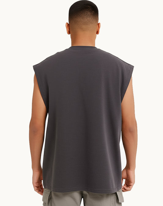 Drippin Grey Oversize Tank Top