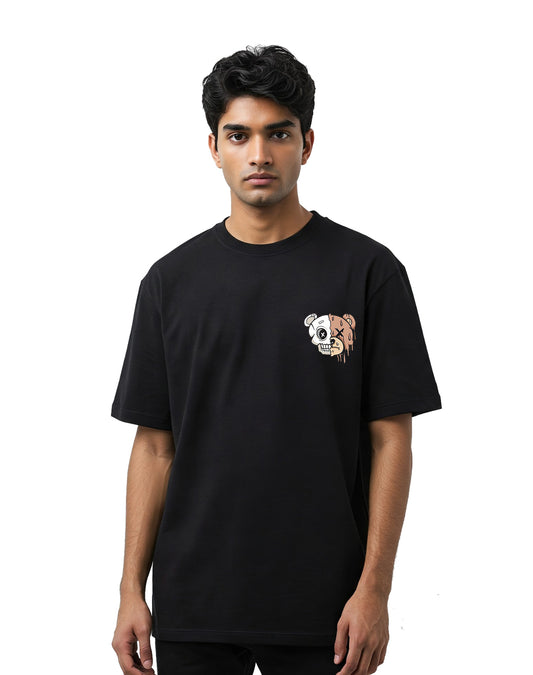 Happiness - Black Oversize T-shirt