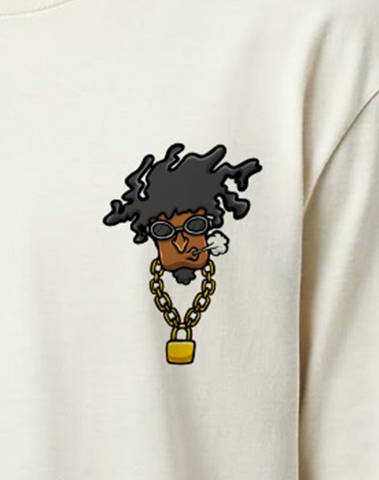 Hiphop Guy - Off White Oversize T-shirt