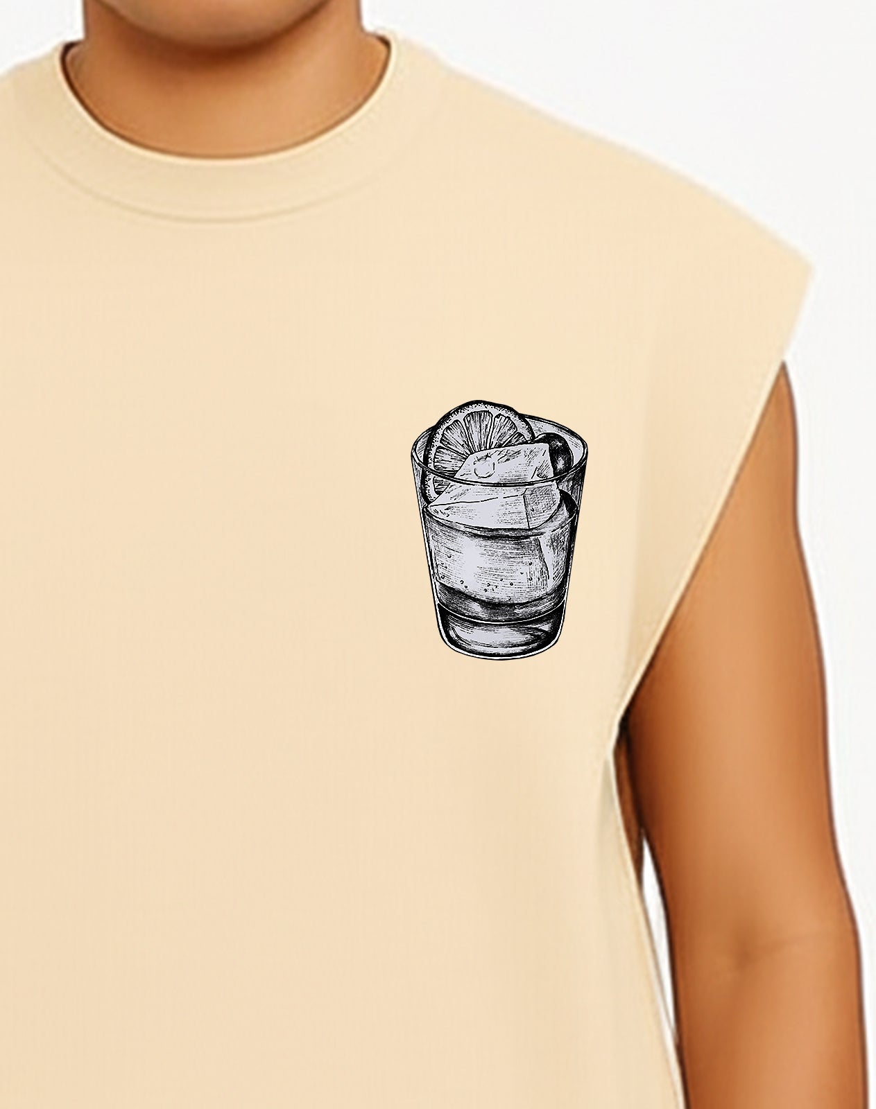 Negroini Beige Oversize Tank Top