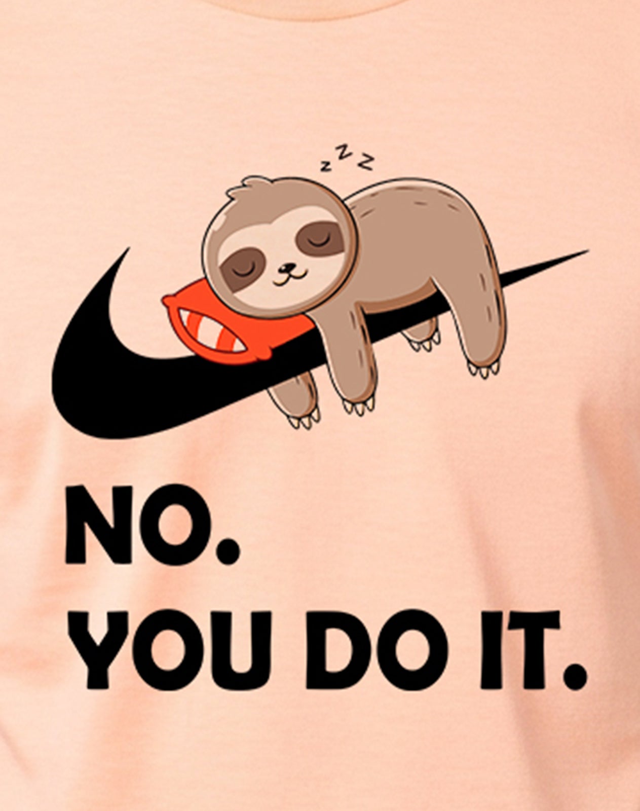 You Do It - Peach Regular Fit T-shirt