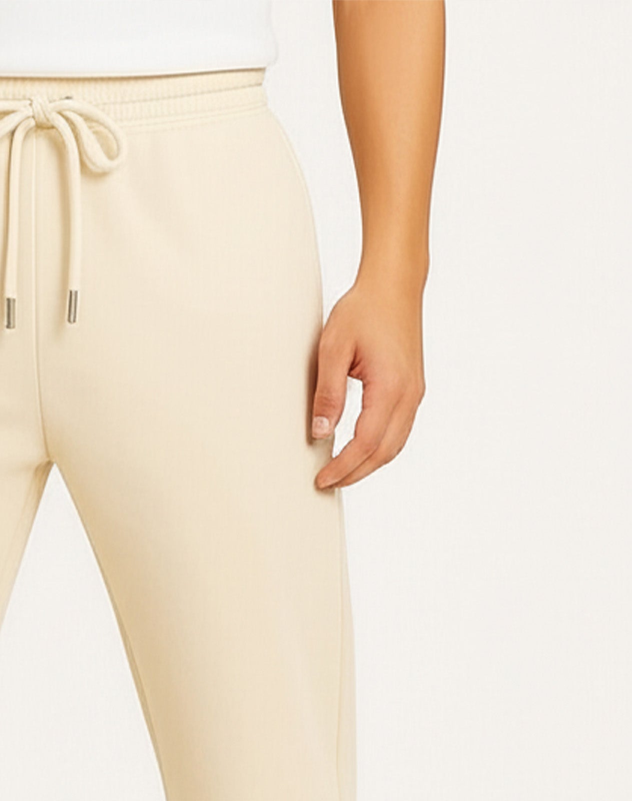 Solid Off White Joggers