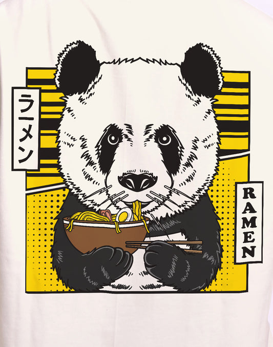 Panda - Off White Oversize T-shirt