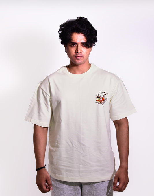Courage Dog - Off White Oversize T-shirt