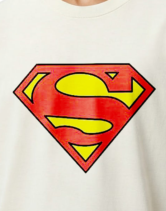 Superman - Off White Oversize T-shirt
