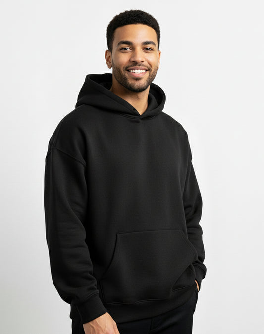 Black Oversize Unisex Hoodie