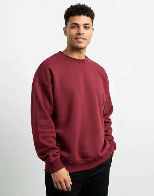 Solid Red Unisex Sweatshirt