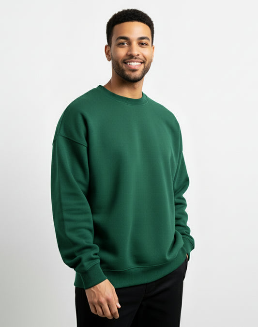 Solid Dark Green Unisex Sweatshirt