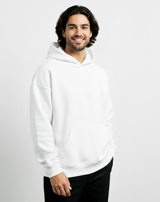 White Oversize Unisex Hoodie