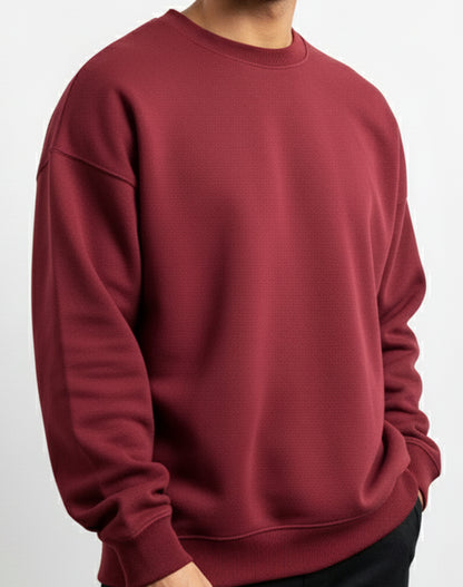 Solid Red Unisex Sweatshirt