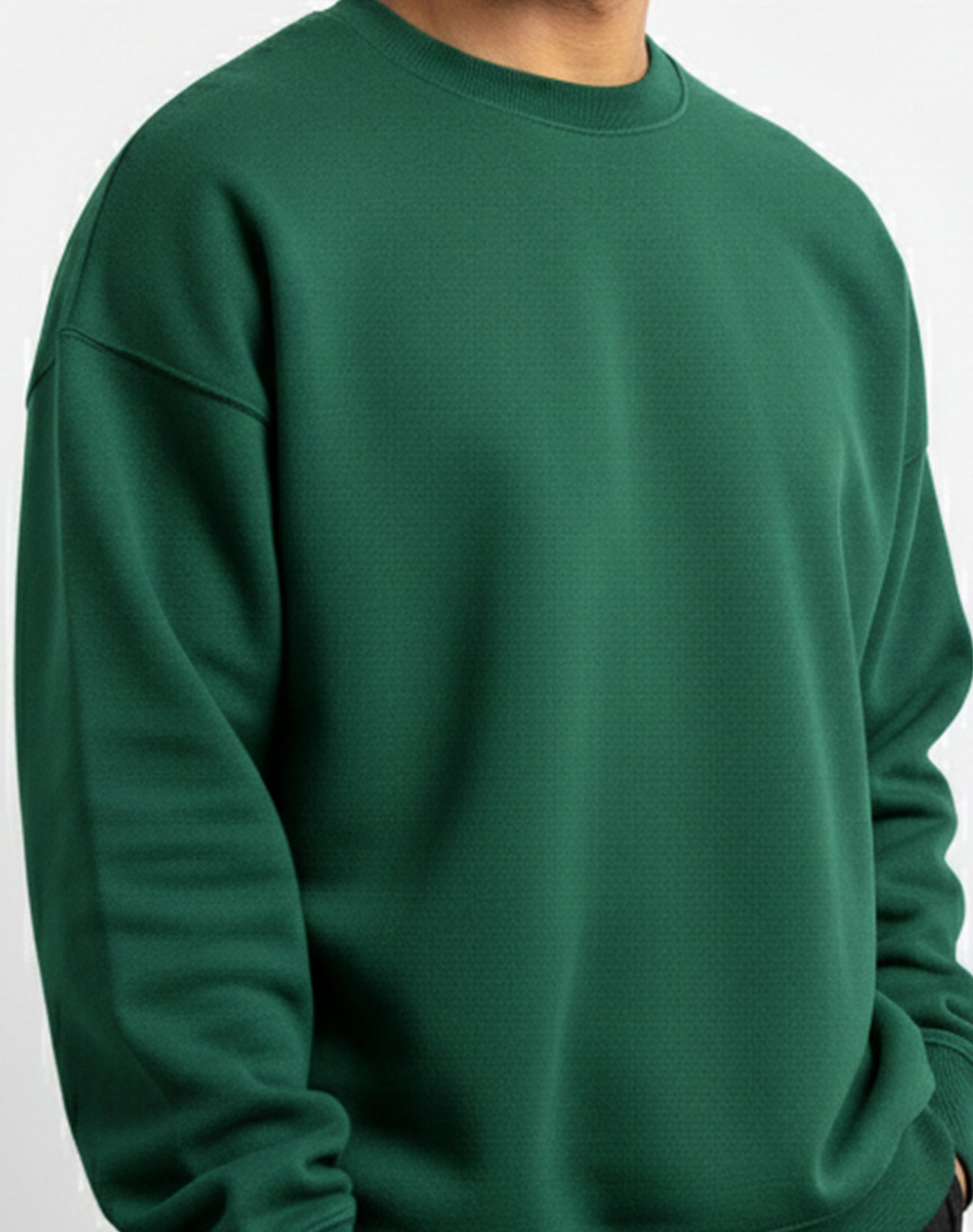 Solid Dark Green Unisex Sweatshirt