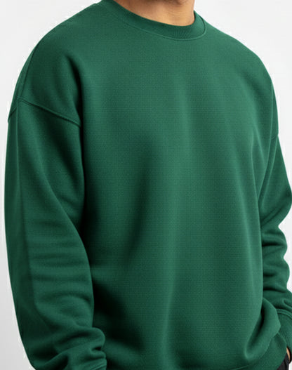 Solid Dark Green Unisex Sweatshirt