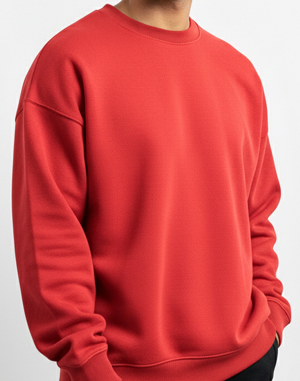 Solid Red Unisex Sweatshirt