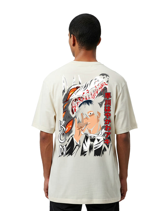 Chibi Blast - Off White Oversize T-shirt