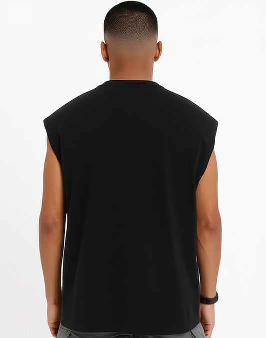 Battery Black Oversize Tank Top
