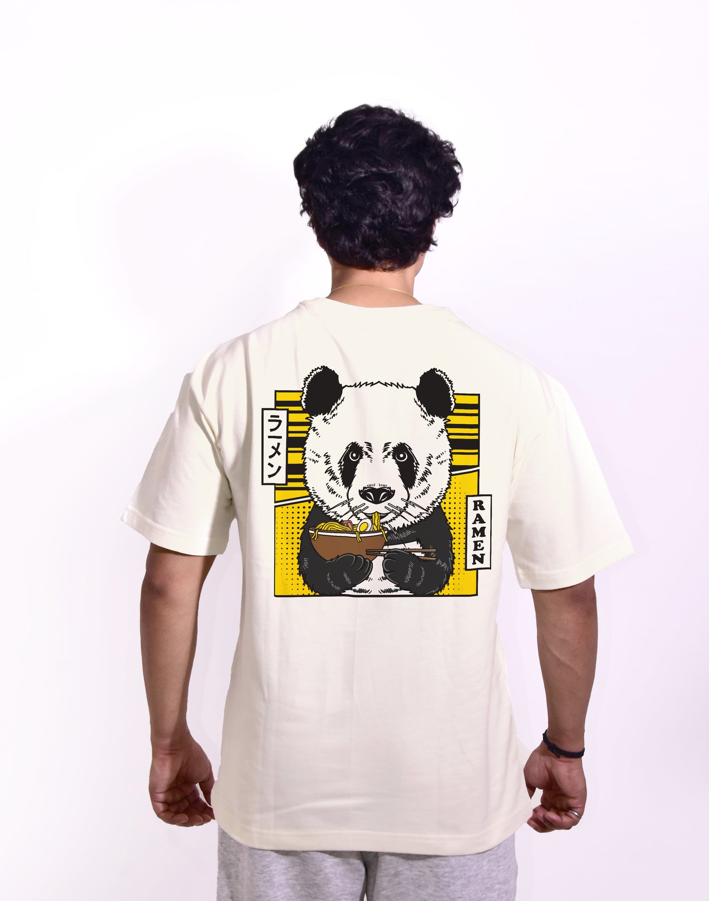 Panda - Off White Oversize T-shirt
