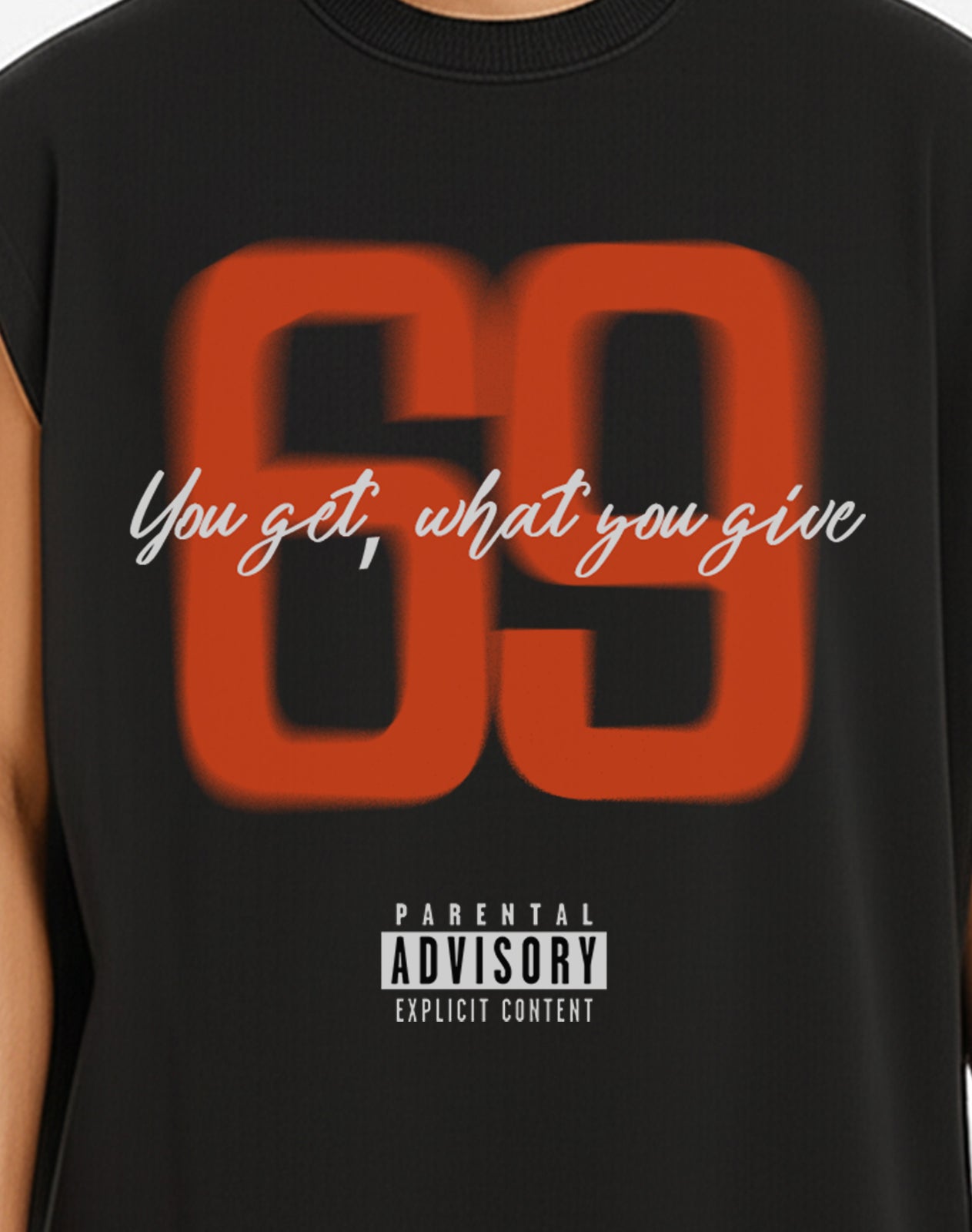 69 Black Oversize Tank Top