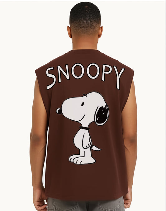 Snoopy Brown Oversize Tank Top