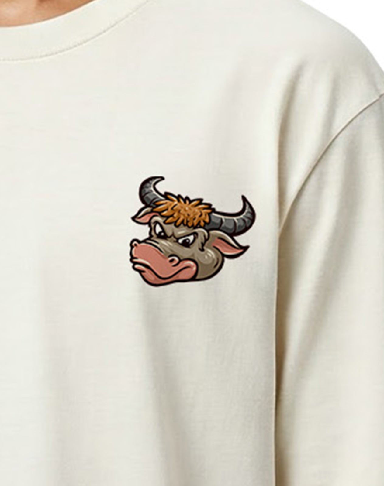 Bull White Oversize T-shirt
