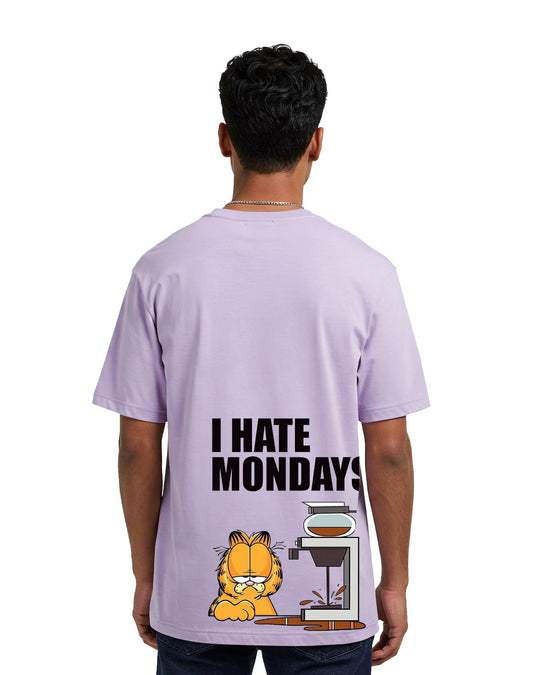 Cat Monday Purple Oversize T-shirt