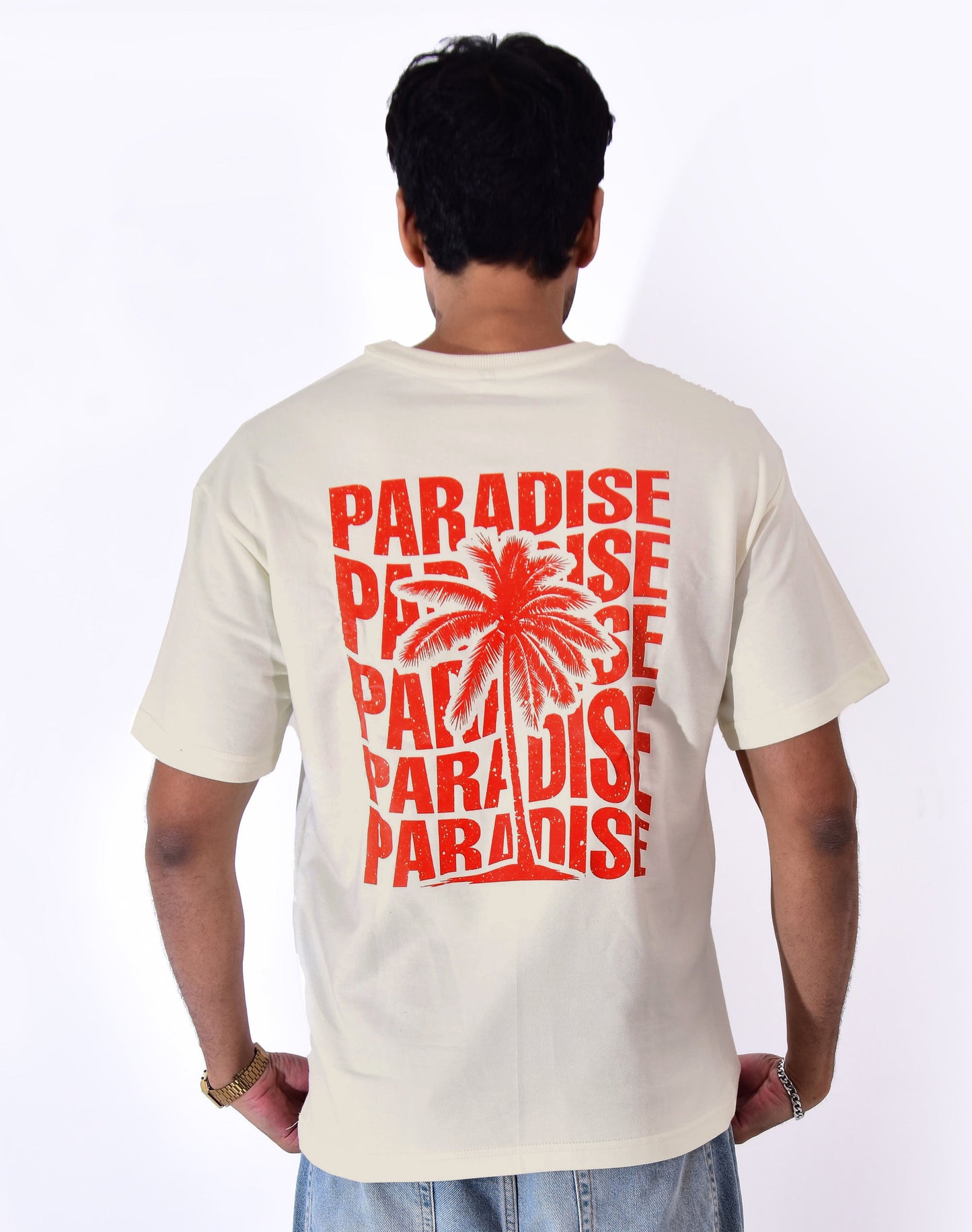 Paradise - Off White Oversize T-shirt