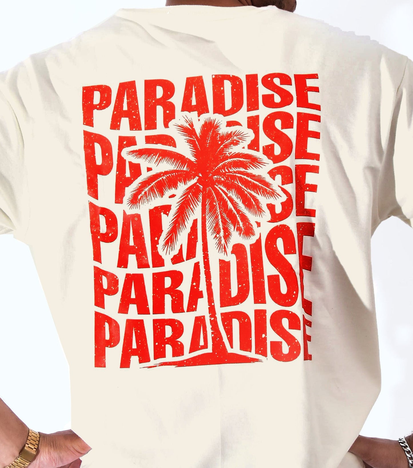 Paradise - Off White Oversize T-shirt