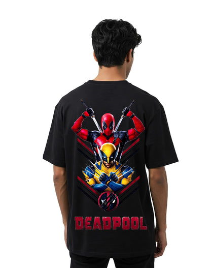 Deadpool X Wolverine - Black Oversize T-shirt