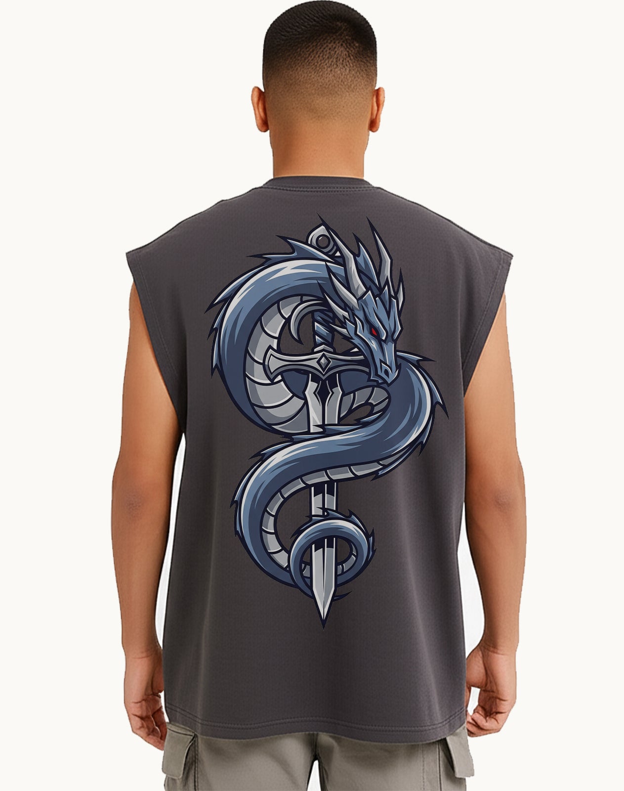 Dragon Grey Oversize Tank Top