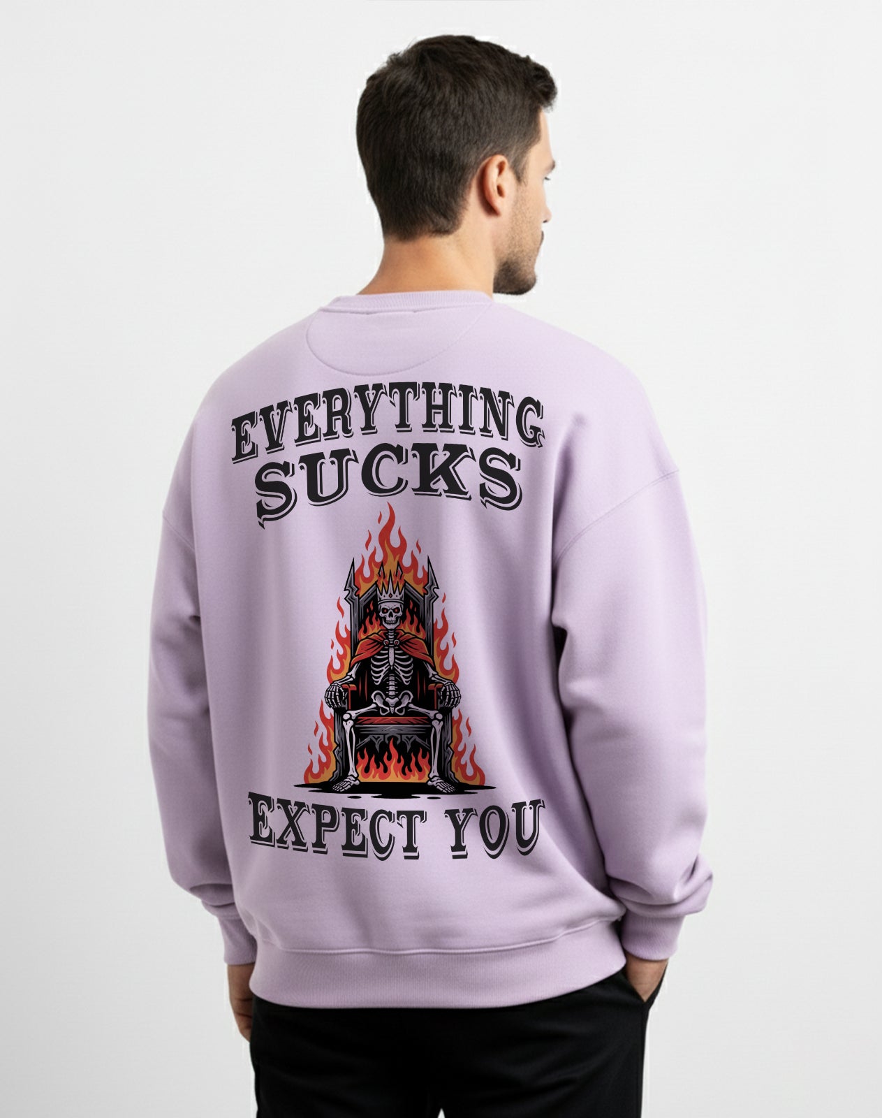 Everything Sucks Lavender Sweatshirt