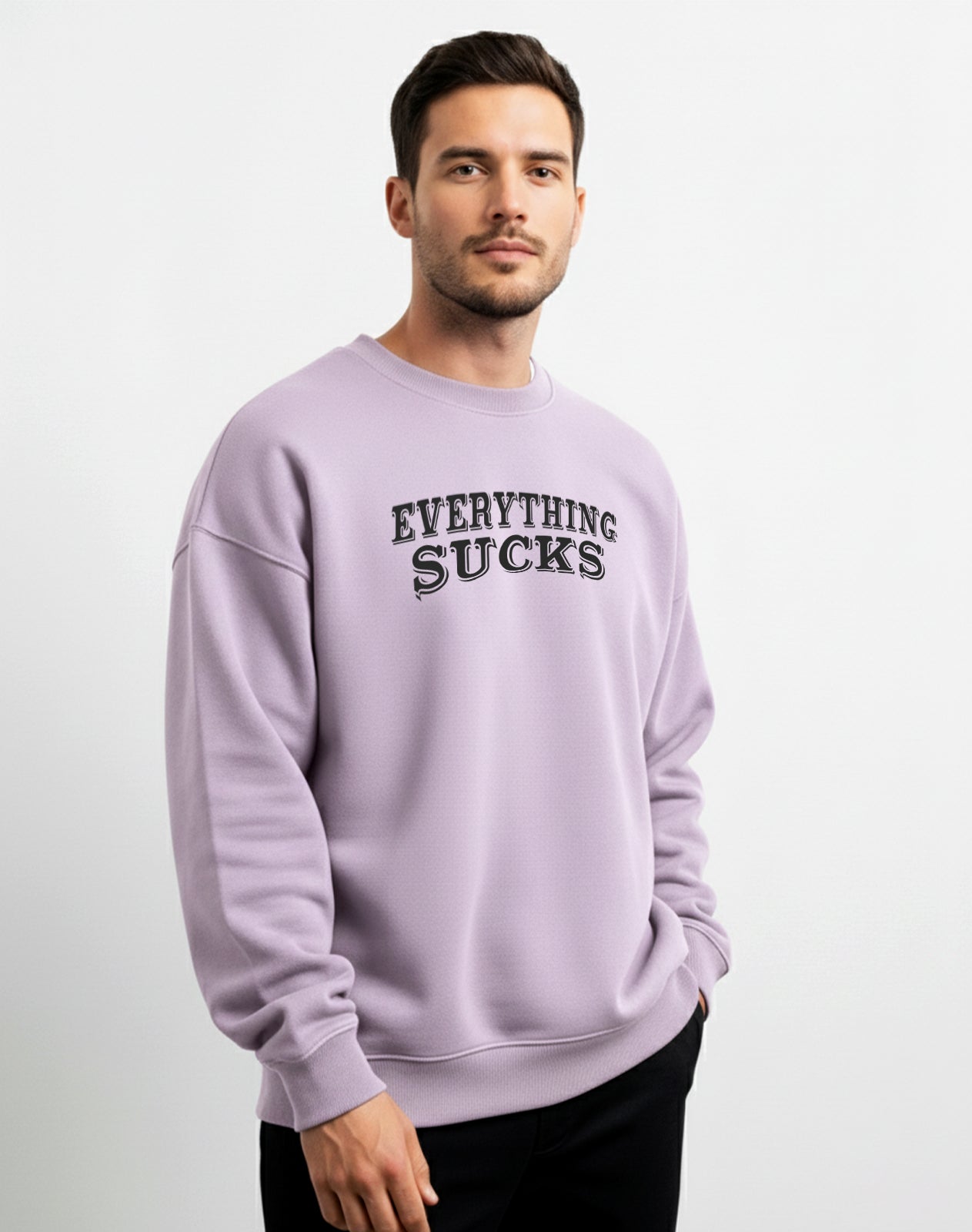 Everything Sucks Lavender Sweatshirt