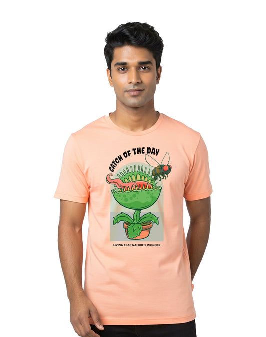 Fly Trap - Peach Regular Fit T-shirt