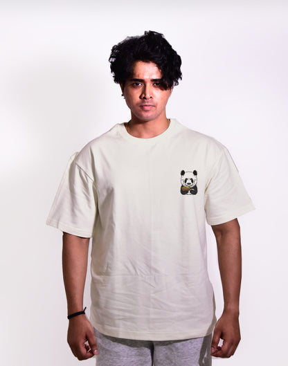 Panda - Off White Oversize T-shirt