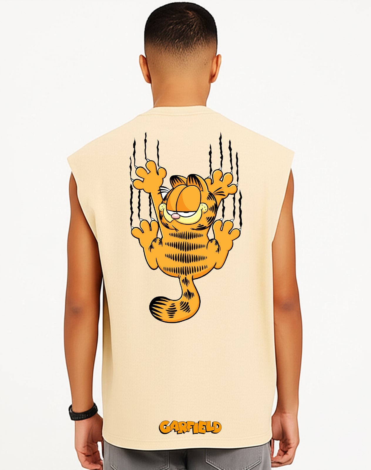Garfield Off White Oversize Tank Top