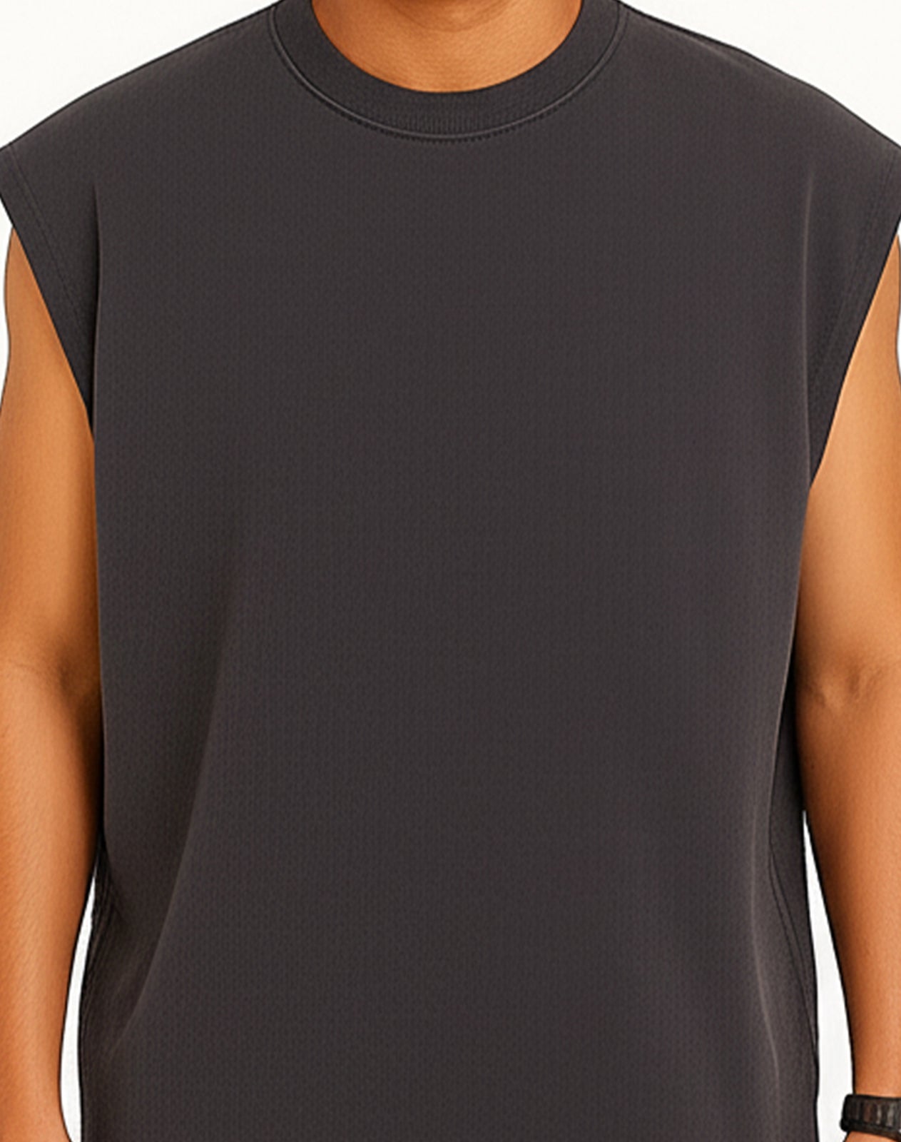 Solid Grey Oversize Tank Top