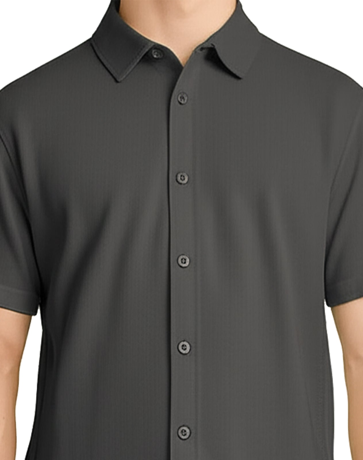 Solid Grey Box Fit Shirt