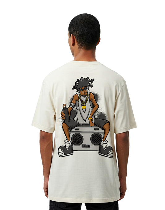Hiphop Guy - Off White Oversize T-shirt