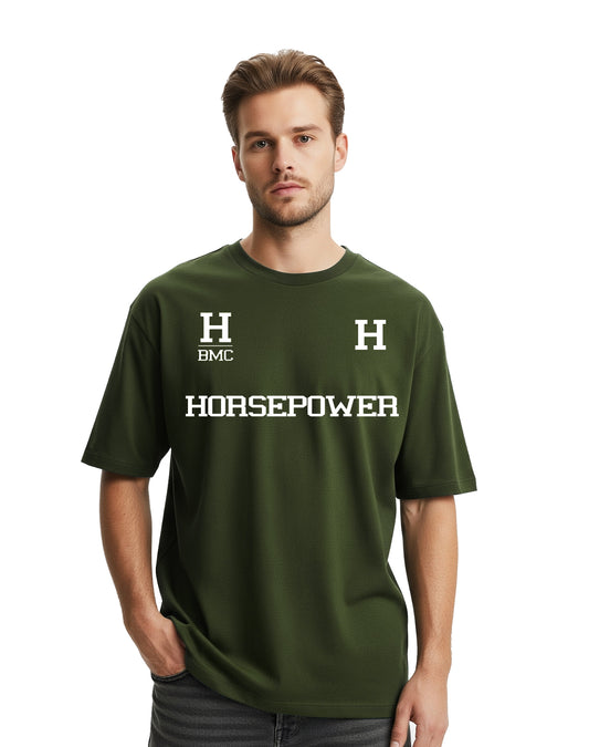 Horsepower Green Oversize T-Shirt