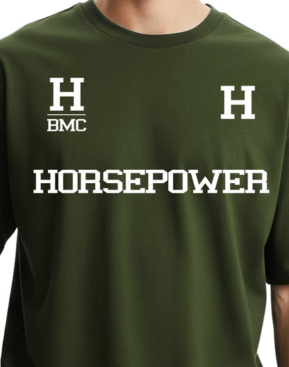 Horsepower Green Oversize T-Shirt