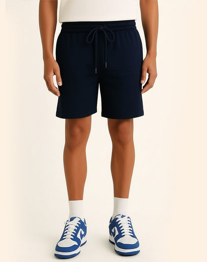 Solid Navy Blue Shorts