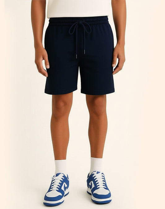 Solid Navy Blue Shorts