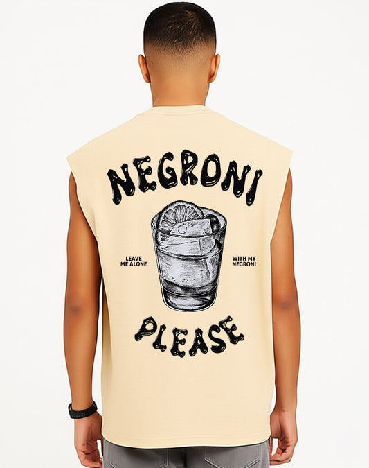 Negroini Beige Oversize Tank Top