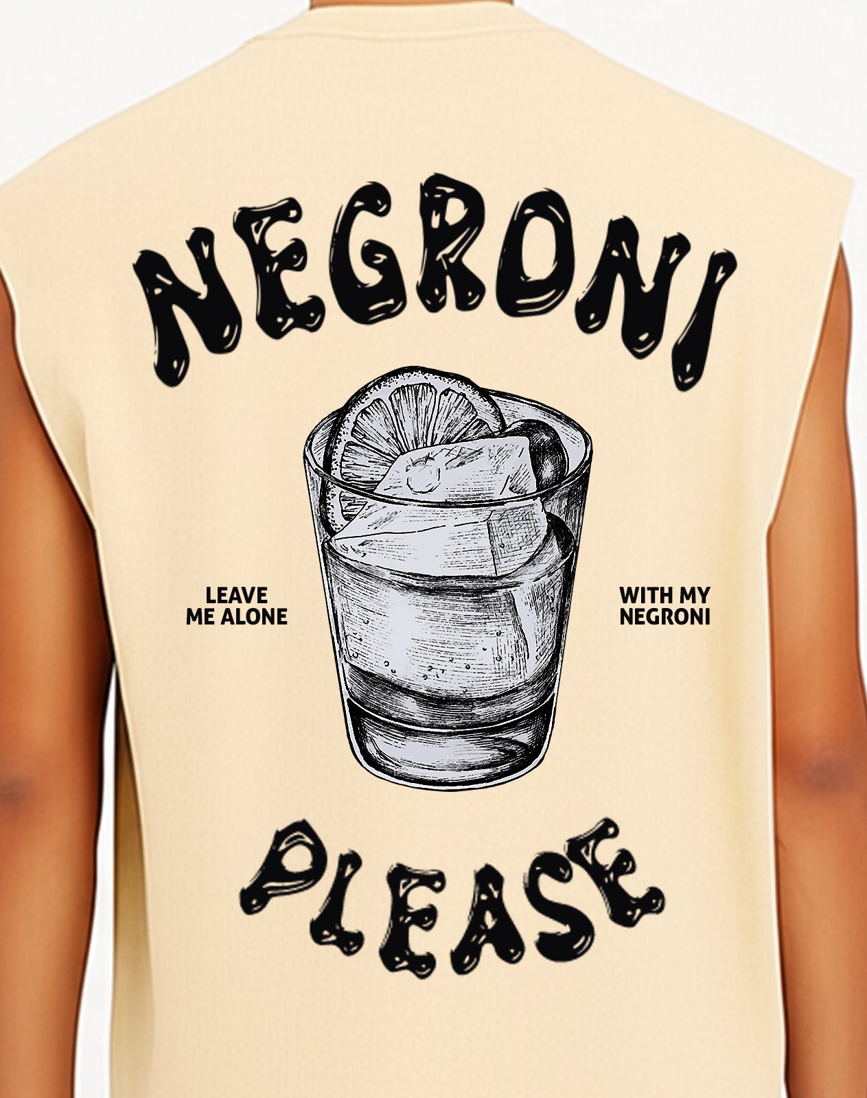 Negroini Beige Oversize Tank Top